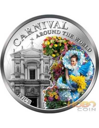 CARNEVALE NEL MONDO Nizza Francia Moneta 1$ Fiji 2012