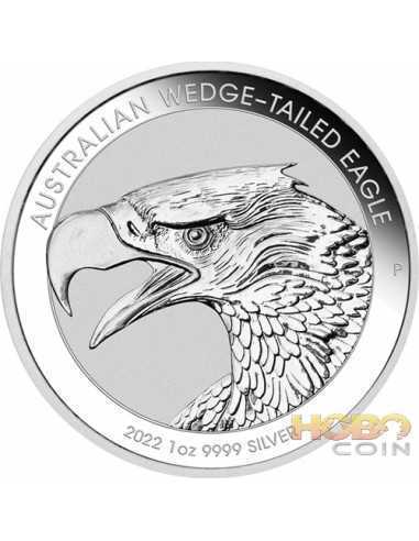 WEDGE-TAILED EAGLE 1 Oz Серебряная монета 1$ Австралия 2022