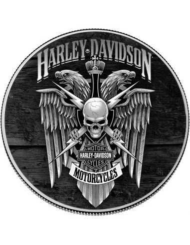 HARLEY DAVIDSON EAGLE Walking Liberty 1 Oz Silver Coin 1$ USA 2022