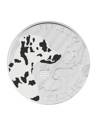 CHIEN DALMATIEN 5 Oz Silver Coin 20 HRK Croatie 2021