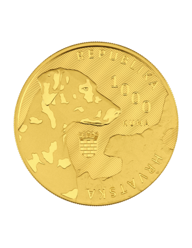 CANE DALMAZIA Moneta Oro 1 Oz 1000 HRK Croazia 2021
