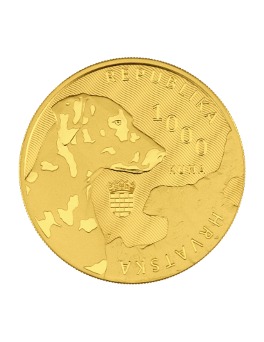 ДАЛМАТИАНСКАЯ СОБАКА Золотая монета 1 унция 1000 хорватских кун 2021