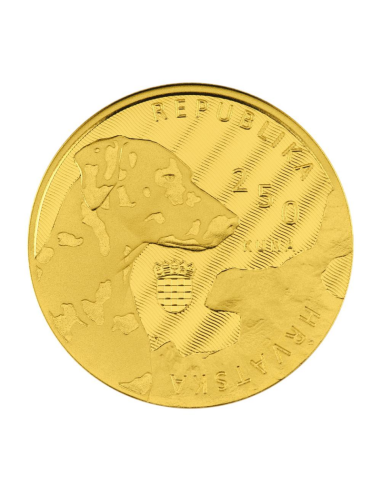 CANE DALMAZIA 1/4 Oz Moneta Oro 250 Kuna Croazia 2021