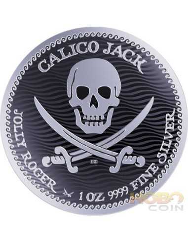 CALICO JACK Jolly Roger 1 Oz Moneda Plata 2$ Niue 2022