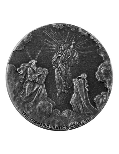 TRANSFIGURATOIN OF JESUS Biblical Series 2 Oz Серебряная монета 2$ Ниуэ 2021