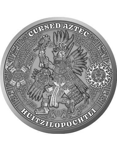 HUITZILOPOCHTLI CURSED AZTEC Серебряная монета 2000 франков CFA Камерун 2022