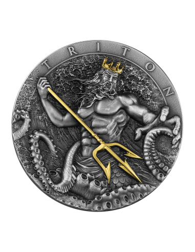 ТРИТОН Серебряная монета 2 унции 5$ Ниуэ 2022