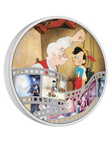PINOCCHIO Disney Cinema Masterpieces 3 Oz Moneta Argento 10$ Niue 2022