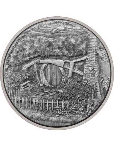 HERR DER RINGE The Shire Silver 1 Oz Proof Coin 2$ Niue 2022