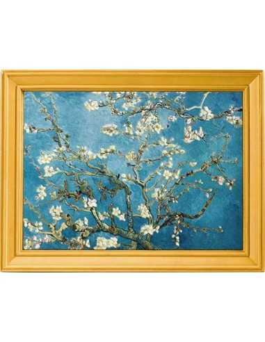 ALMOND BLOSSOM di Vincent van Gogh 2 Oz Moneta Argento 10000 Franchi Ciad 2022