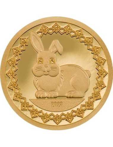 YEAR OF THE RABBIT Colección Lunar Moneda Oro 1000 Togrog Mongolia 2023
