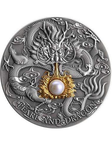 PEARL AND DRAGON Divine Pearls 2 Oz Silver Coin 5$ Niue 2022