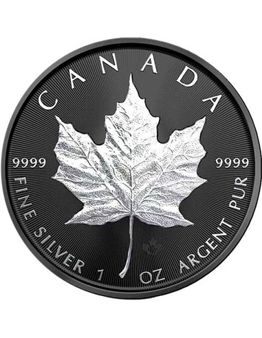 HOLOGRAPHIC EDITION Hoja Arce 1 Oz Moneda Plata 5$ Canada 2021