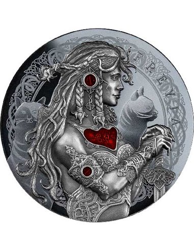 FREYA Déesses de l'Amour 2 Oz Silver Coin 5$ Niue 2022