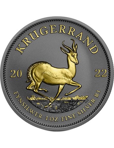 KRUGERRAND Edición Imperio Negro Oro 1 Oz Moneda Plata 1 Rand South Africa 2022