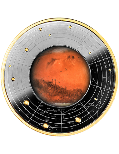 MARS Solar System Srebrna Moneta 500 Franków CFA Kamerun 2021
