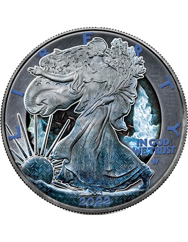 AMERICAN EAGLE Ice Power Edition 1 Oz Серебряная монета 1$ США 2022