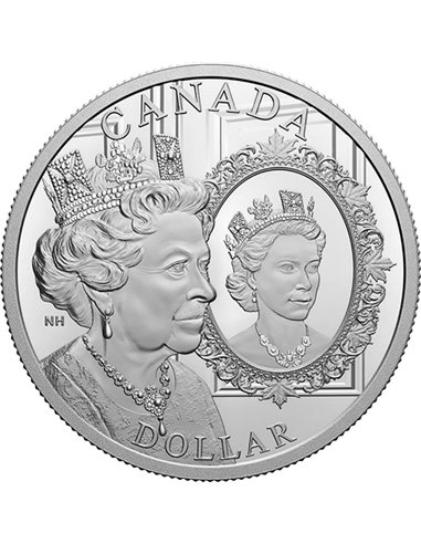 GIUBILEO IN PLATINO DI SUA MAESTÀ QUEEN ELIZABETH II Edizione Speciale Moneta Argento 1$ Canada 2022