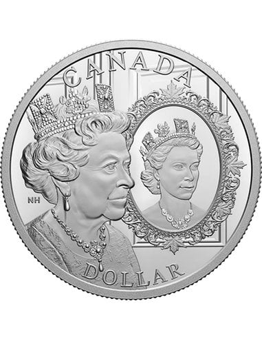 PLATINUM JUBILEE OF HER MAJESTY QUEEN ELIZABETH II Edición Especial Moneda Plata 1$ Canada 2022