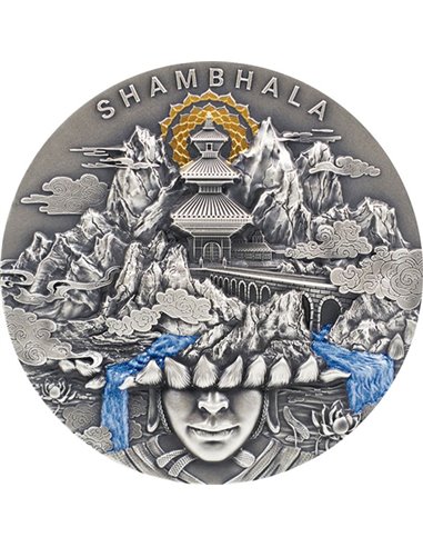 SHAMBHALA Legendary Lands 2 Oz Moneda Plata 5$ Niue 2022