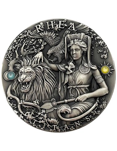 RHEA Греческие титаны 2 унции Серебряная монета 2$ Ниуэ 2022