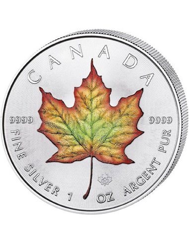 AUTUPMUN Maple Leaf 1 Oz Moneta Argento 5$ Canada 2022