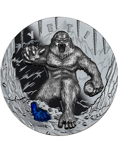YETI Snow Man 2 Oz Серебряная монета 5$ Ниуэ 2022