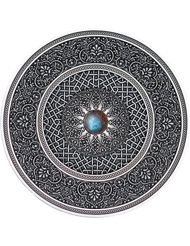 TURKISH Mandala Art 3 Oz Moneda Plata 10$ Fiji 2021
