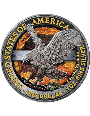 USA EAGLE Iron Power Edición 1 Oz Moneda Plata 1$ USA 2021