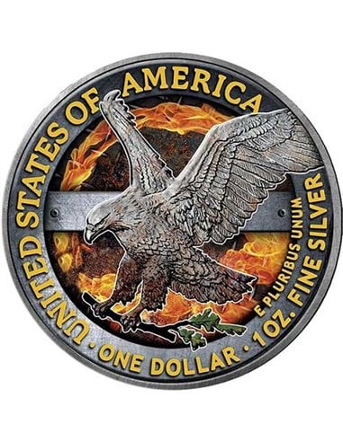 USA EAGLE Iron Power Edition 1 Oz Silver Coin 1$ USA 2021