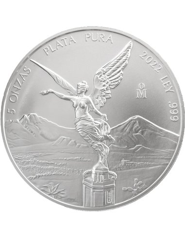 LIBERTAD 5 Oz Moneda Plata Mexico 2021