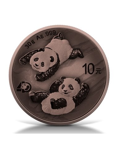 CHINA PANDA Cobre Antiguo Moneda Plata 10 Yuan China 2022