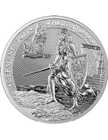 ГЕРМАНИЯ Серебряная монета 10 унций 50 марок Германии 2022