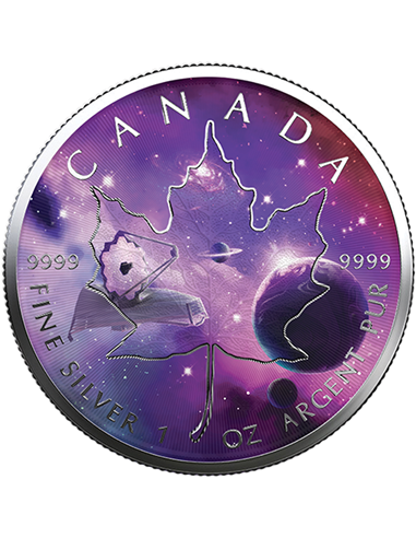 GLOWING GALAXY IV 1 Oz Moneda Plata 5$ Canada 2022
