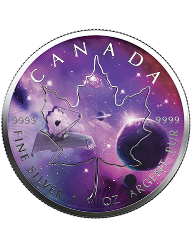 GLOWING GALAXY IV 1 Oz Silver Coin 5$ Canada 2022