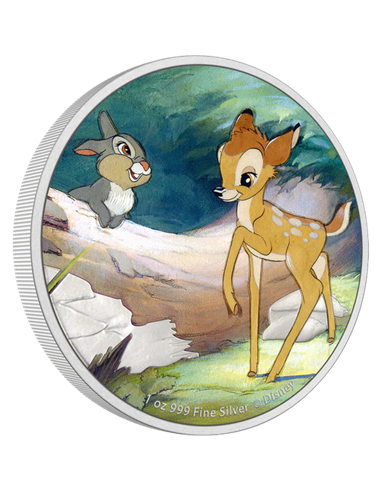 BAMBI 80th Anniversary 1 Oz Серебряная монета 2$ Ниуэ 2022