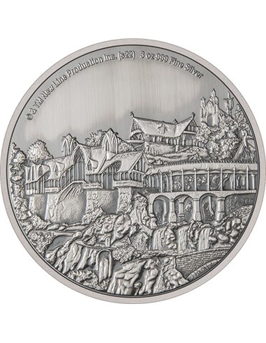 THE LORD OF THE RINGS Rivendell 3 Oz Silver Coin 10$ Niue 2022