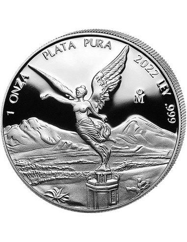 LIBERTAD 1 Oz Moneta Argento PROOF Messico 2022