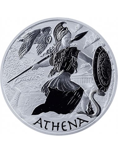 ATHENA Boginie Olimpu 1 Uncja BU Srebrna Moneta 1$ Tuvalu 2022