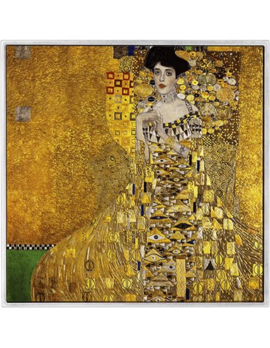 RETRATO DE ADELE BLOCH BAUER I de Gustav Klimt 2 Oz Moneda Plata 10000 Francos Chad 2022
