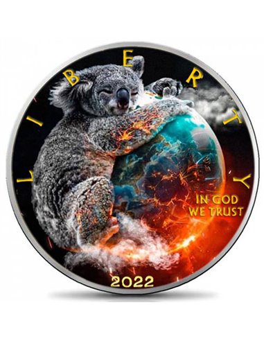 TODAY MID WAY II Изменение климата Ходячая свобода 1 унция Серебряная монета 1$ США 2022
