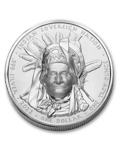 GERONIMO Серебряная монета 1 унция 1 доллар нации сиу 2022