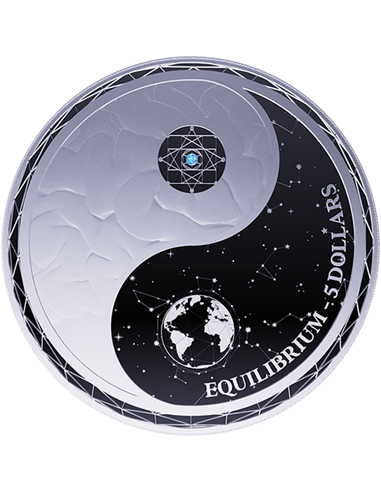 EQUILIBRE Ying Yang1 Oz Silver Proof Coin 5$ Tokelau 2022