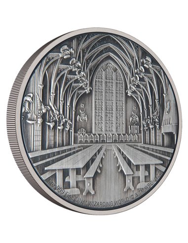 POUDLARD La Grande Salle 1 Oz Silver Coin 2$ Niue 2022