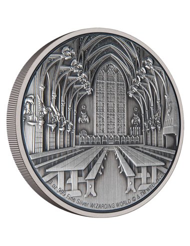 HOGWARTS The Great Hall Серебряная монета 3 унции 5$ Ниуэ 2022
