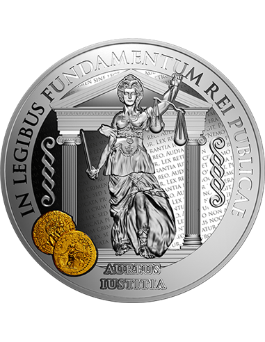 AUREUS IUSTITIA Правосудие Серебряная монета 1$ Ниуэ 2022