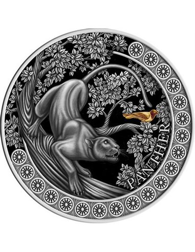 PANTHER Hunting in the Wild Silver Coin 10 Cedis Ghana 2022