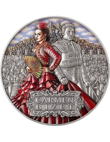 CARMEN Bizet Opera 2 Oz Moneda Plata 5$ Niue 2022
