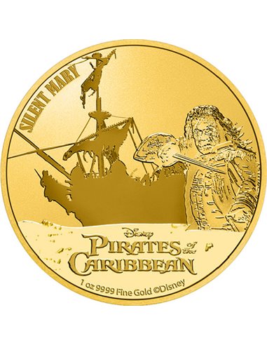 PIRATI DEI CARAIBI Moneta Oro 1 Oz 255$ Niue 2022