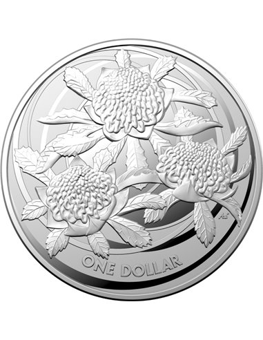 WILDFLOWERS OF AUSTRALIA 1 Oz Silver Coin 1$ Australia 2022
